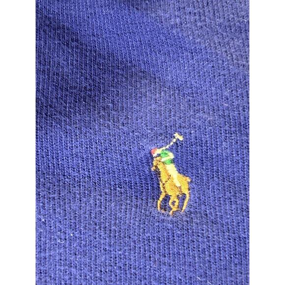 Polo Ralph Lauren Sweater Mens M Blue Estate Rib 1/4 Zip Pullover Sweatshirt - Picture 3 of 10